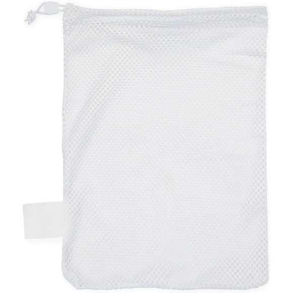 Other - Boy Girl White Mesh Sports Equipment Bag with Strap